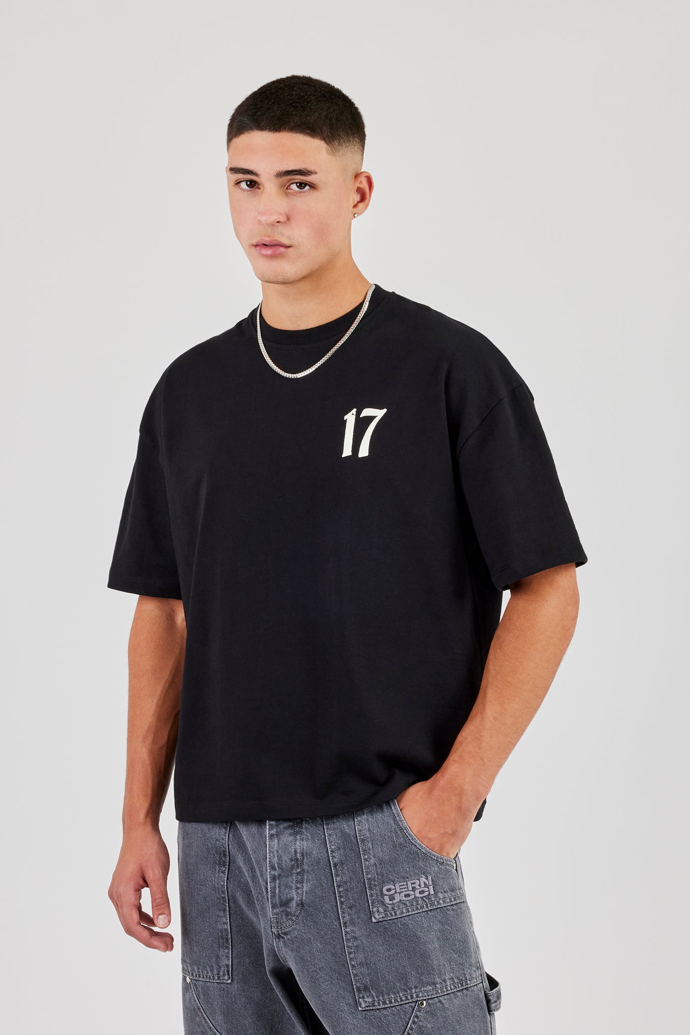Since 2017 Back Print Boxy T-Shirt - Black